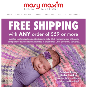 Enjoy FREE SHIPPING on $59 or more