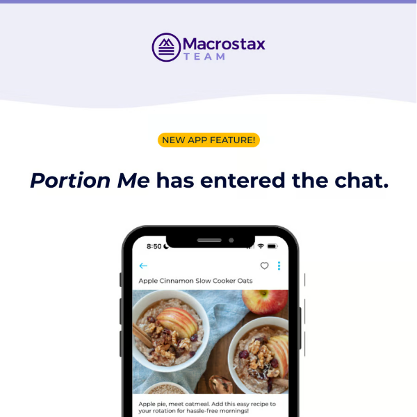 NEW! Portion Me feature is here to help your clients!