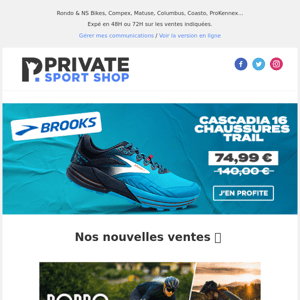 ✦ Deal du jour ✦ Brooks Cascadia 16 jusqu'à -50%