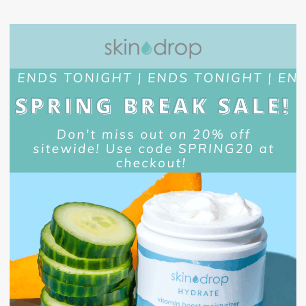 20% off sitewide ends tonight!