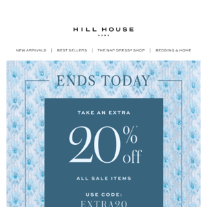 Ends Today: Extra 20% Off Sale