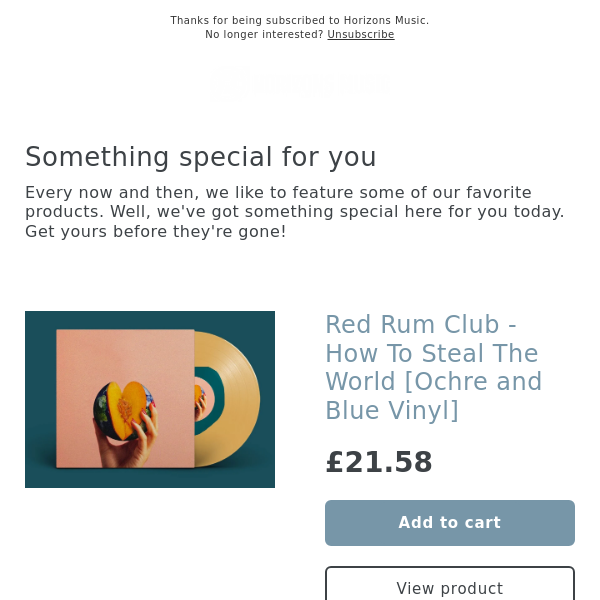 NEW! Red Rum Club - Vanilla / The River