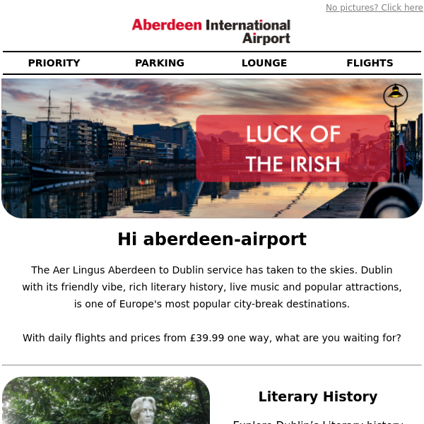 Take your four-leaf clover search to the Emerald Isle Aberdeen Airport 🍀