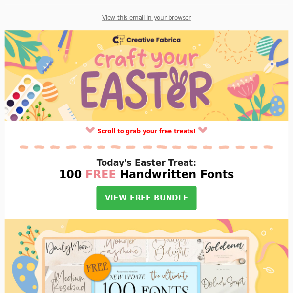 🐰 Craft Your Easter with 100 Free Fonts!
