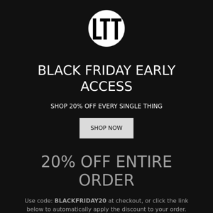 🏴 BLACK FRIDAY EARLY ACCESS 🏴