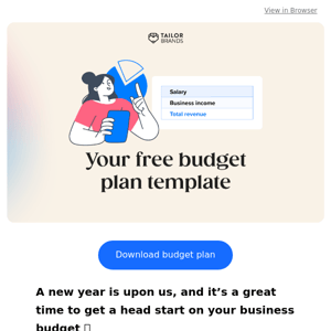 Your free business budget plan 🤩