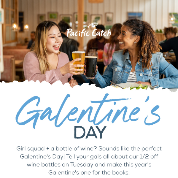 Girl squad + 1/2 off wine bottles = perfect Galentine's Day!
