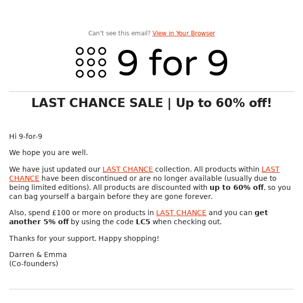Last Chance CLEARANCE items!! Grab them while you can