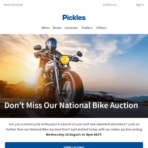 National Bike Auction - Bid Today