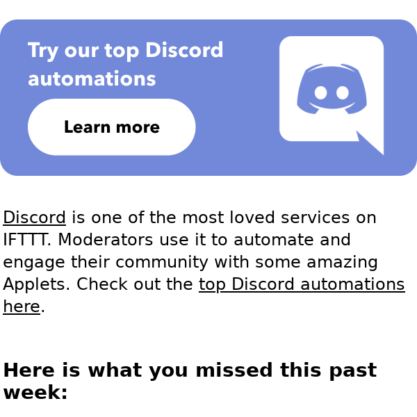 Automate your Discord community with IFTTT