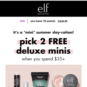 😃 Receive 2 complimentary deluxe minis with a $35+ purchase and find your new favorite makeup products