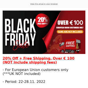 Black Friday Offer : 20% Off + Free Shipping