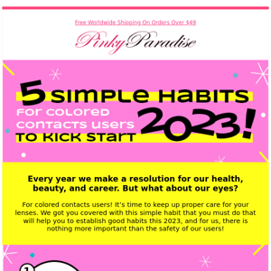 5 simple habits for contacts users to kick start 2023!🥳🥳