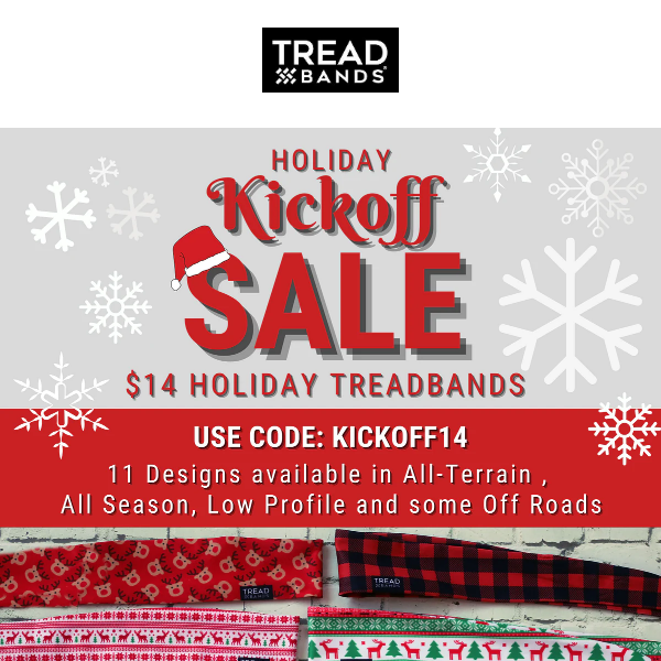 LAST CALL! Holiday Kickoff Sale! $14 Holiday TreadBands!