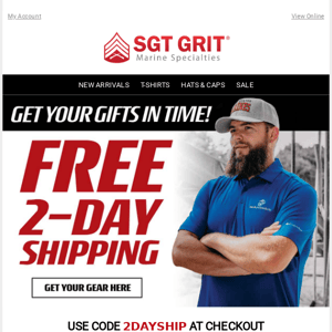 Get your gifts in time! FREE 2-Day Shipping!