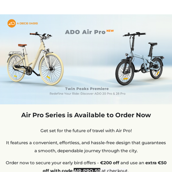 Air Pro Series is available to order now!