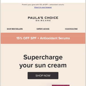 Supercharge your sun cream