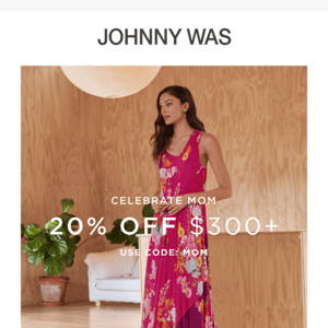 Celebrate Mom with 20% Off Sitewide on Orders $300+