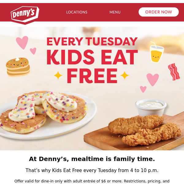 Tomorrow: Kids Eat Free 🎉