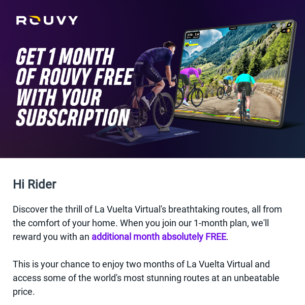 One month of ROUVY completely free