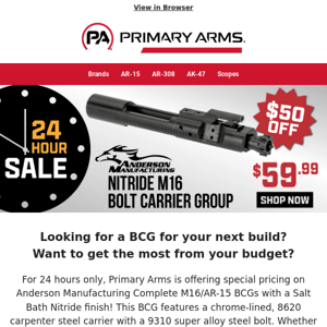 24 Hours ONLY! ⏰ Anderson BCG $59.99!​