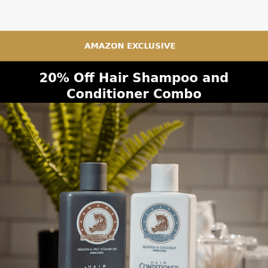 AMAZON EXCLUSIVE: 20% Off Bossman Hair Shampoo and Conditioner Combo