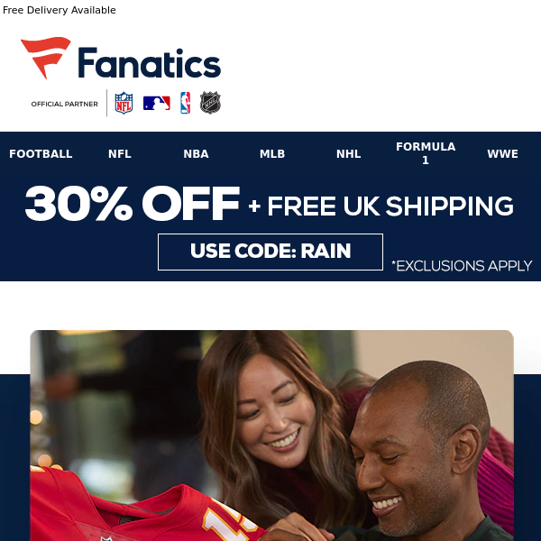 fanatics 30 off and free shipping