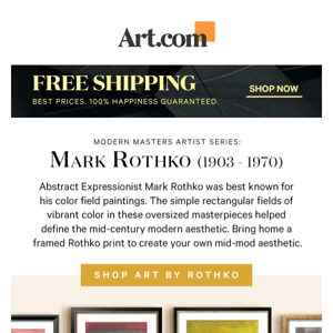 It's mid-mod artist Mark Rothko's birthday!