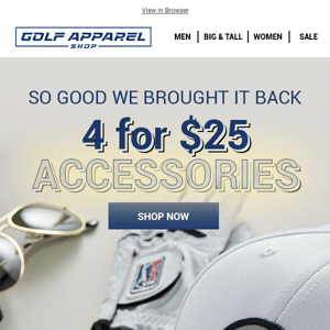 ATTN: 4 For $25 Accessories is Back!