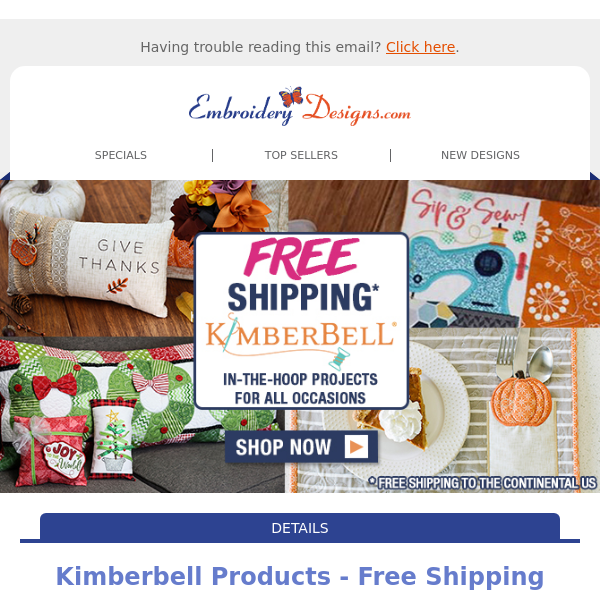 Countdown To Christmas - Kimberbell Products Free Shipping + Free Design