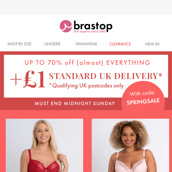 Cheap D+ lingerie deals  Clearance and outlet bras – Brastop UK