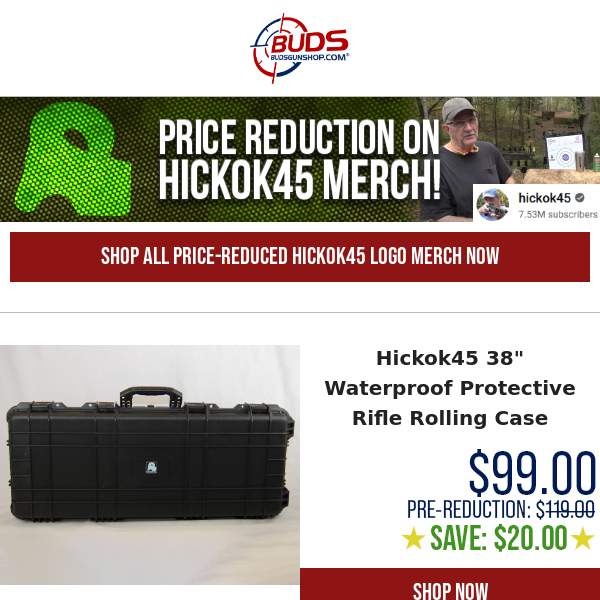📉New Reduced Pricing on Hickok45 Logo Merch!🥳
