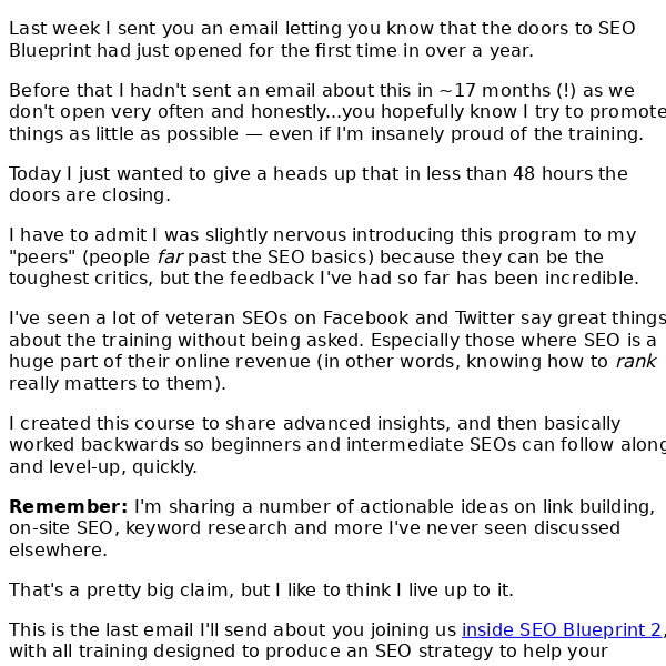 Final call for SEO Blueprint 2 + all tools and lifetime updates