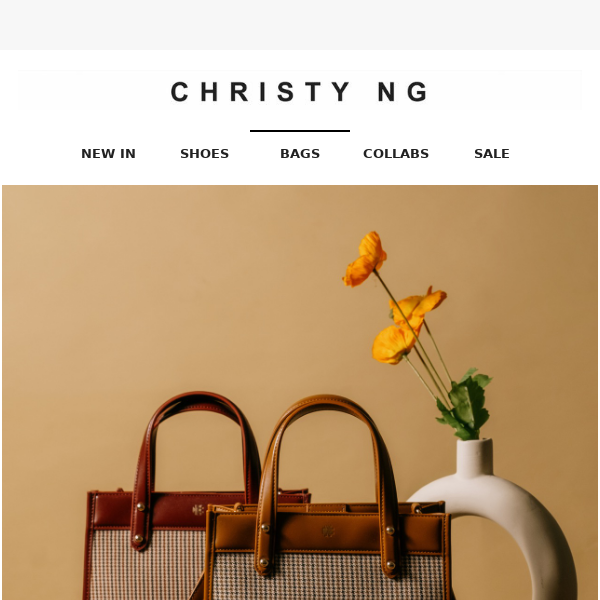 Mini fashion tote bags by Christy Ng