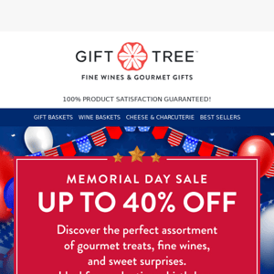 Your Memorial Day Reminder with Up to 40% Off