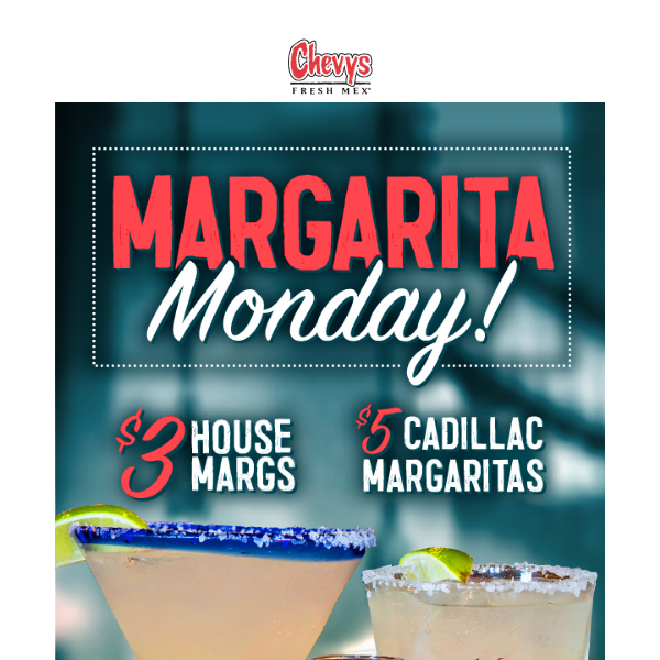 Cheers to $3 Margaritas - TOMORROW ONLY!