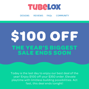 Ends Tonight: $100 Off!