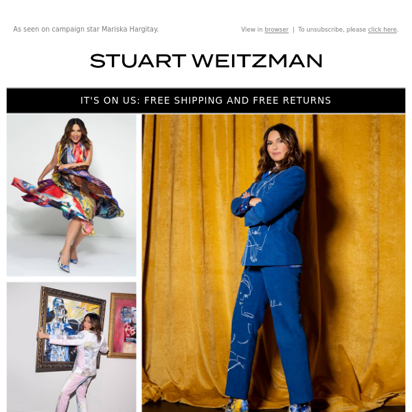 Mariska Hargitay Stars in New Stuart Weitzman X KidSuper Campaign