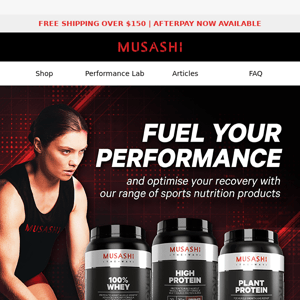 Fuel your performance with Musashi 💪