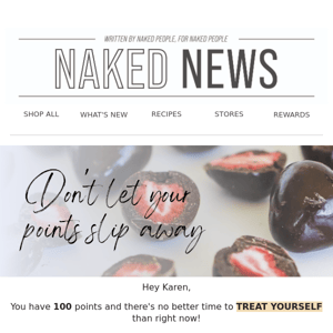 You have unused Naked rewards points! 🙌