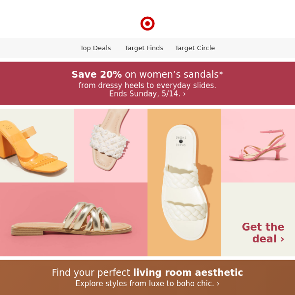 20% off women's sandals 👡