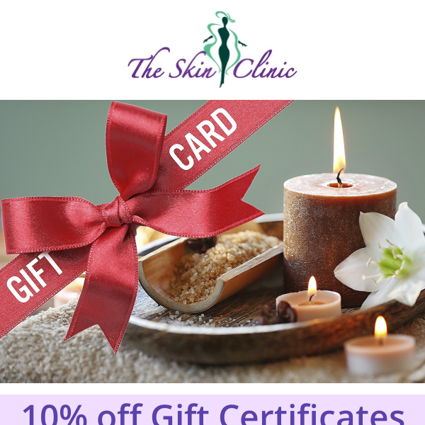 2 more days! 10% off  gift certifcates Now until December 25th!