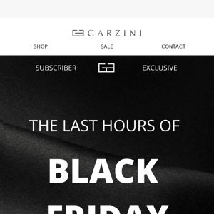 Last hours of our Black Friday Weekend! 😉