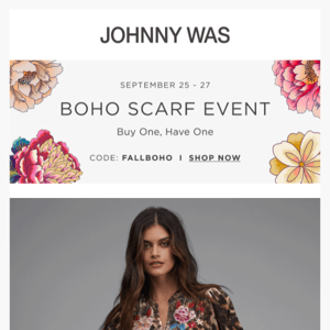 Last Day BOHO Scarf Event + Fall Embroideries