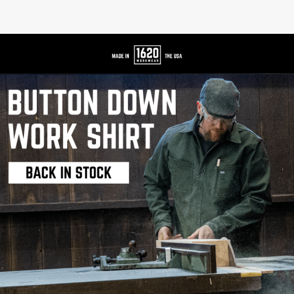 Don't Miss the Restock of Our Button Down Work Shirt