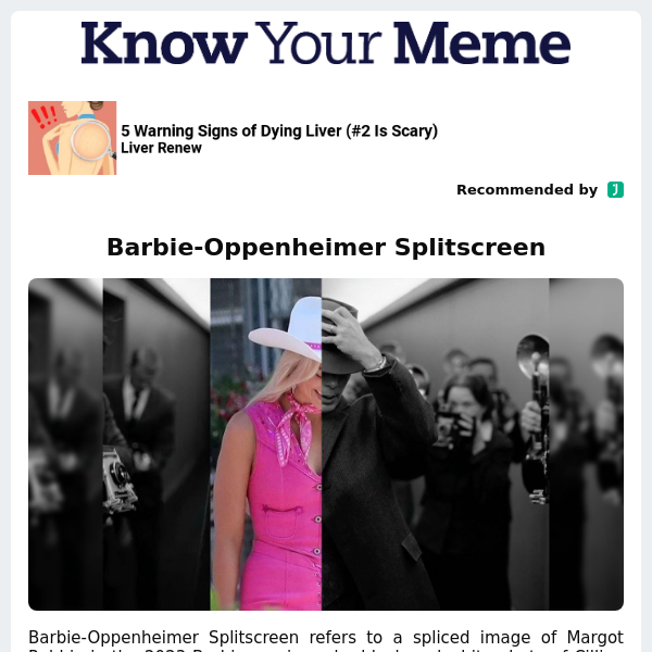 Barbie-Oppenheimer Splitscreen