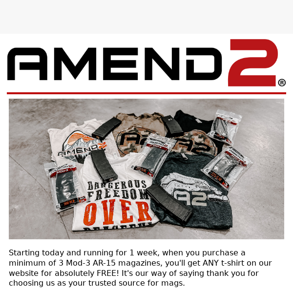 Buy Mod-3 Magazines, Get a FREE T-Shirt!