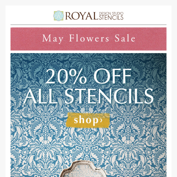 Grab them while you can! 20% off Stencils ends tomorrow
