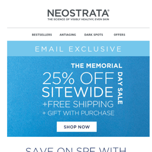 Neostrata, All Eyes on this FREE Gift! (+ 25% Off Sitewide)