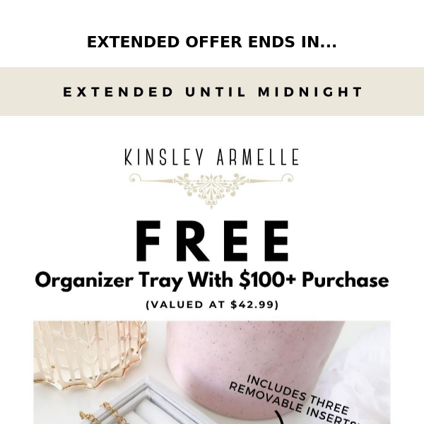 FREE Organizer Tray With Purchase 🎊